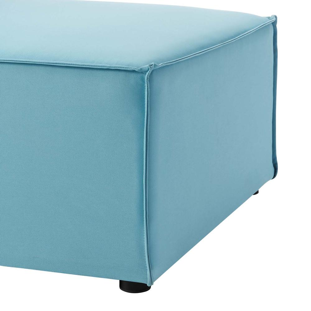 Saybrook Outdoor Patio Upholstered Sectional Sofa Armless Chair - Turquoise EEI-4209-TUR