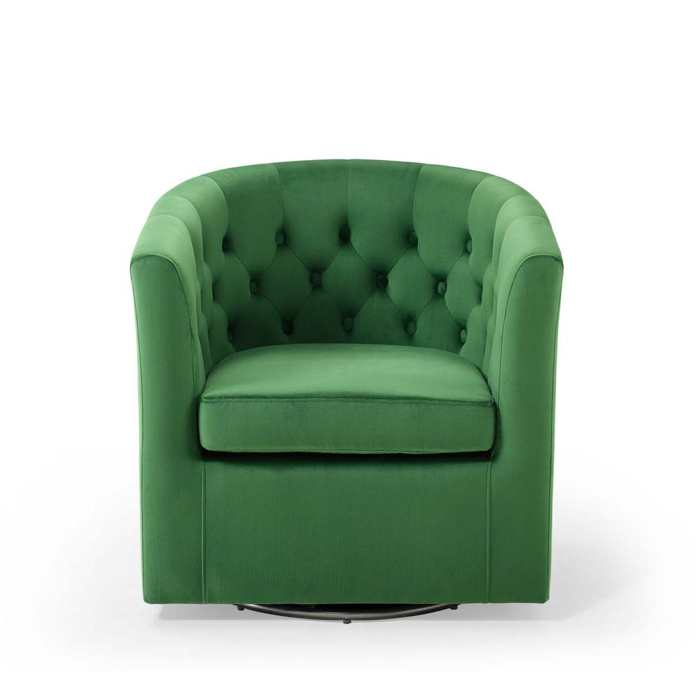 Prospect Tufted Performance Velvet Swivel Armchair - Emerald EEI-4138-EME