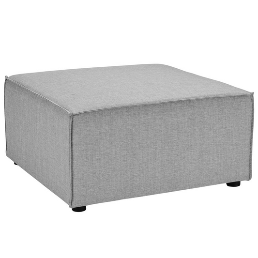 Saybrook Outdoor Patio Upholstered Sectional Sofa Ottoman - Gray EEI-4211-GRY