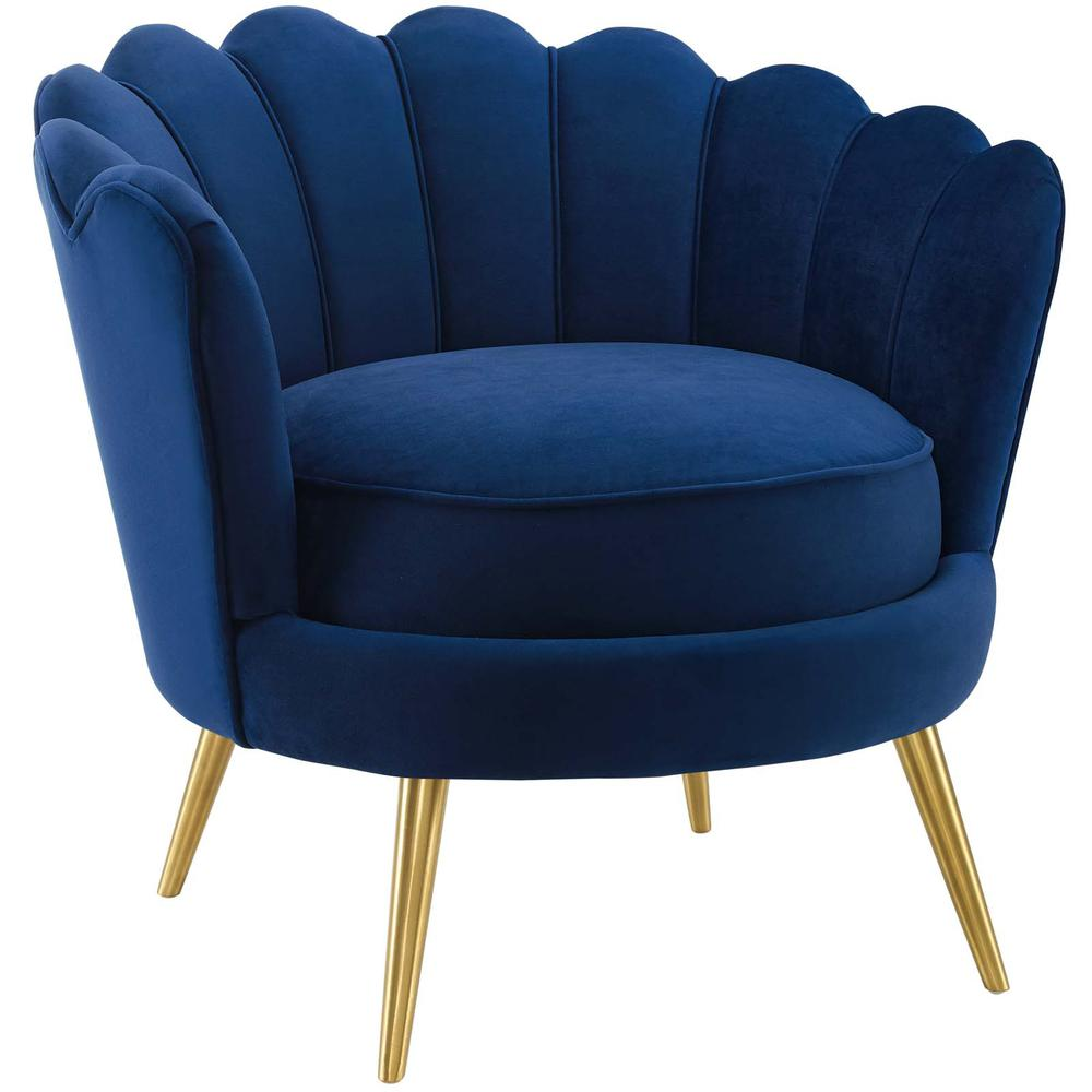 Admire Accent Armchair Performance Velvet Set of 2 - Navy EEI-4294-NAV