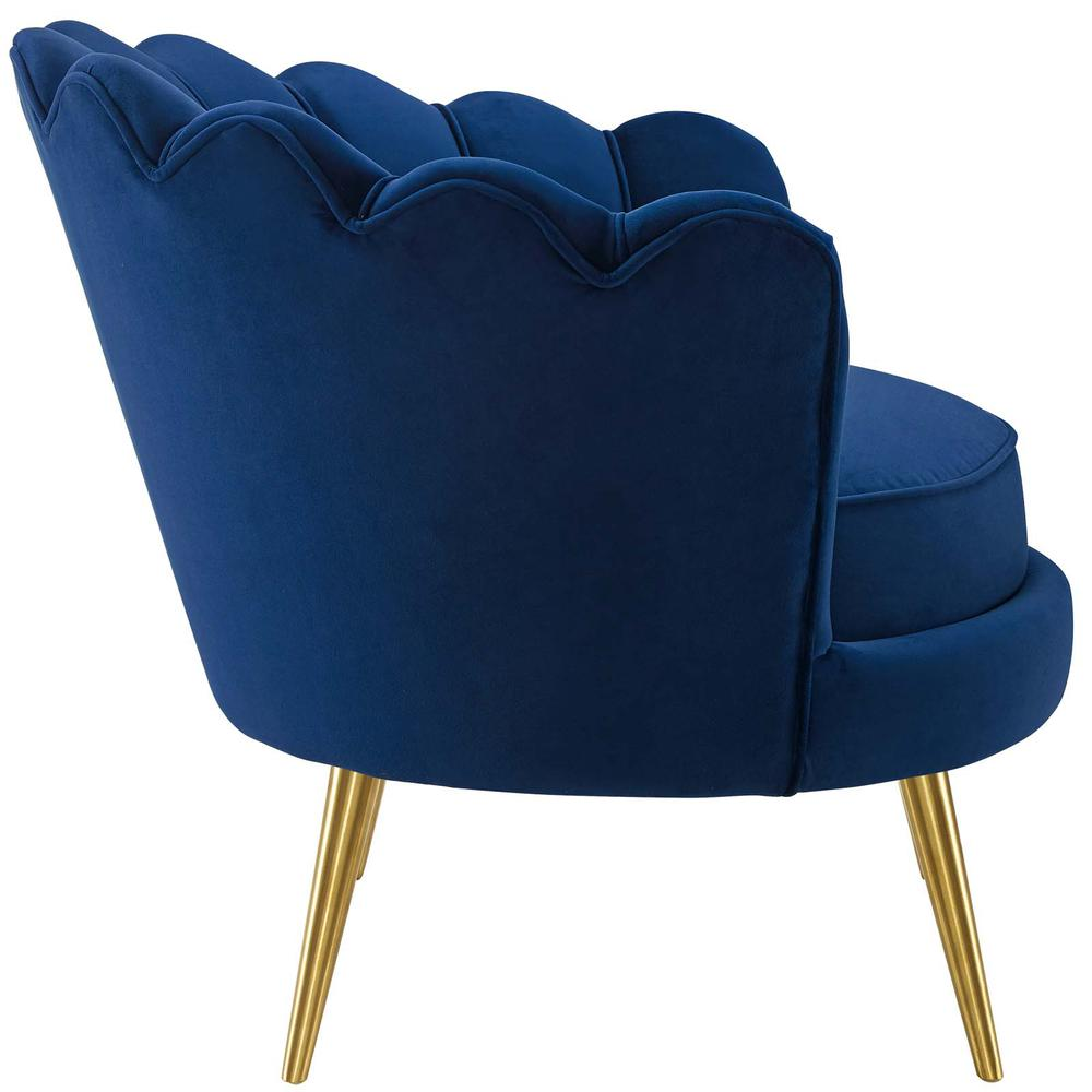 Admire Accent Armchair Performance Velvet Set of 2 - Navy EEI-4294-NAV