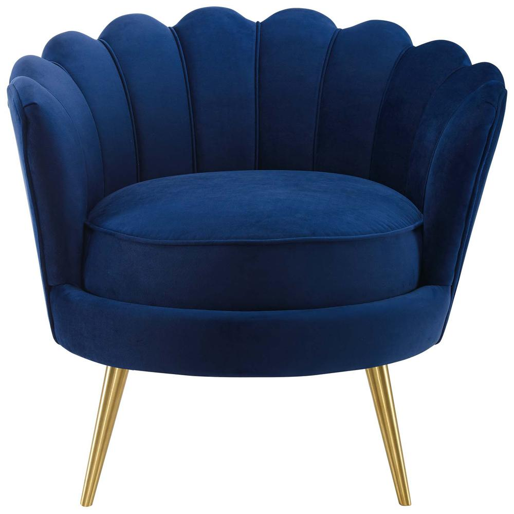 Admire Accent Armchair Performance Velvet Set of 2 - Navy EEI-4294-NAV