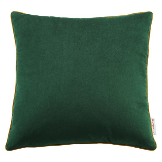 Accentuate 18" Performance Velvet Throw Pillow - Green Cognac