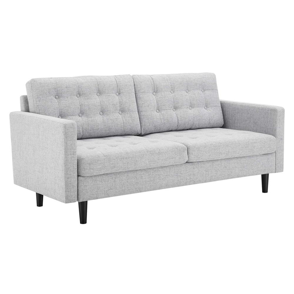 Exalt Tufted Fabric Sofa - Light Gray EEI-4445-LGR