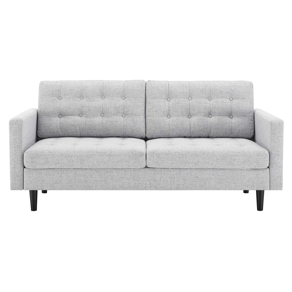 Exalt Tufted Fabric Sofa - Light Gray EEI-4445-LGR