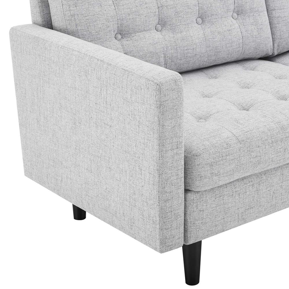 Exalt Tufted Fabric Sofa - Light Gray EEI-4445-LGR