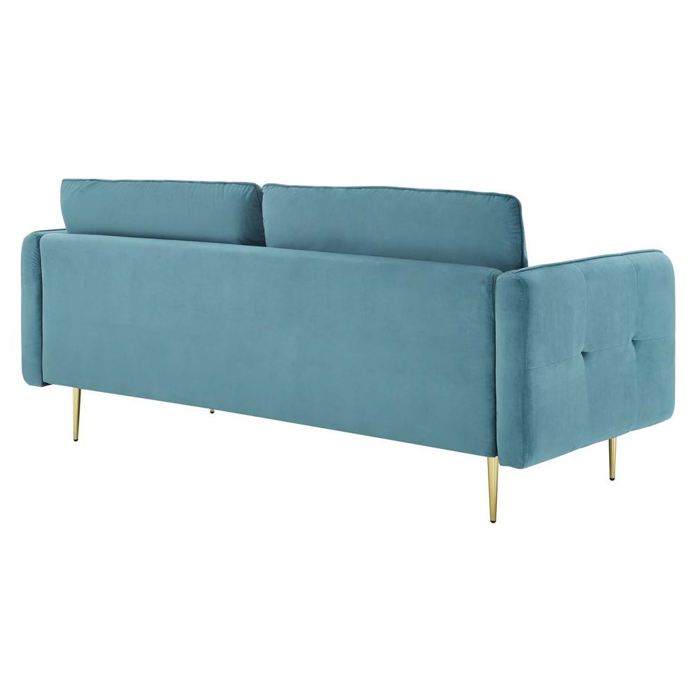 Cameron Tufted Performance Velvet Sofa - Sea Blue EEI-4450-SEA