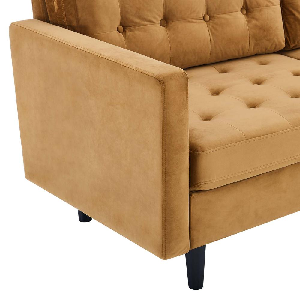 Exalt Tufted Performance Velvet Sofa - Cognac EEI-4444-COG