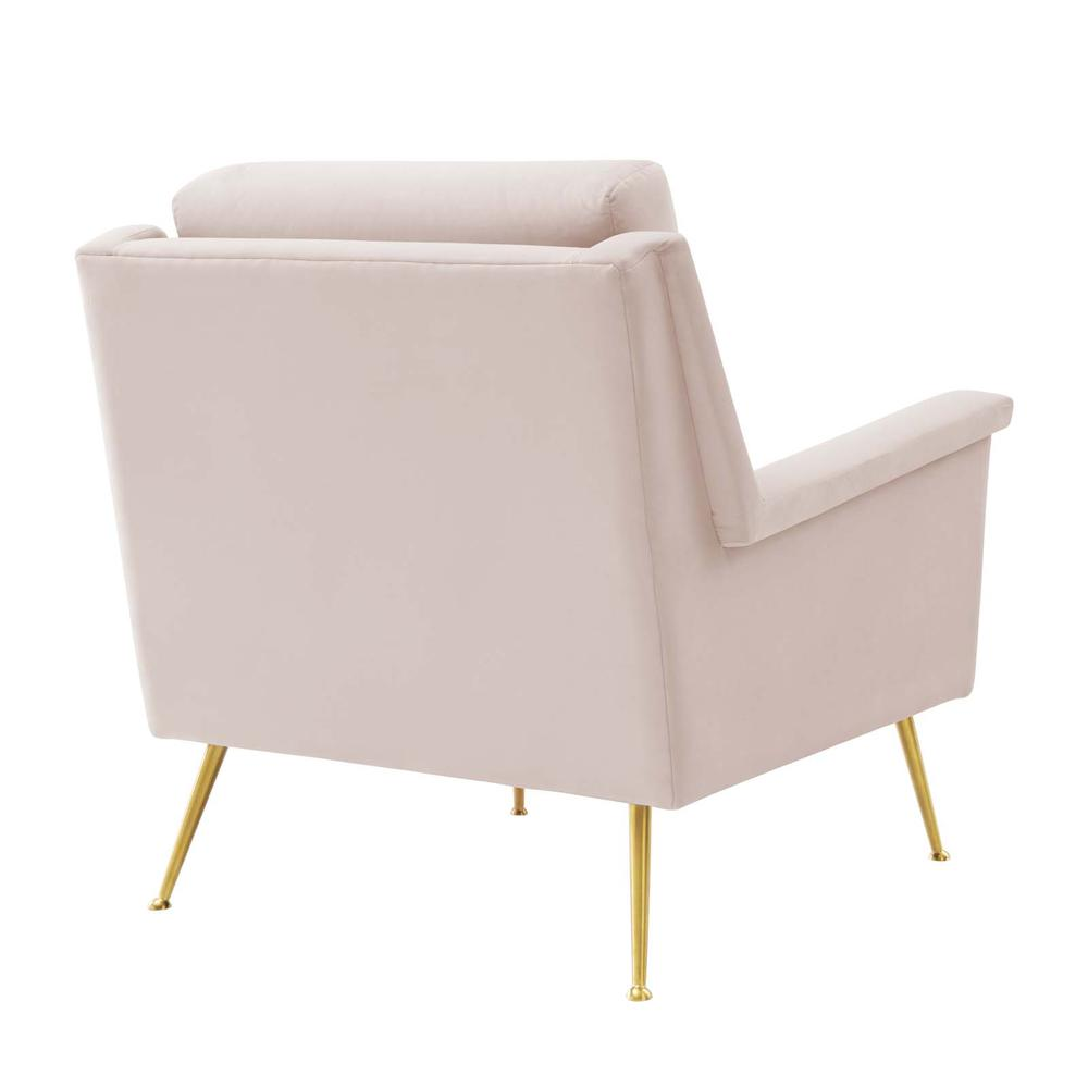 Chesapeake Performance Velvet Armchair - Gold Pink