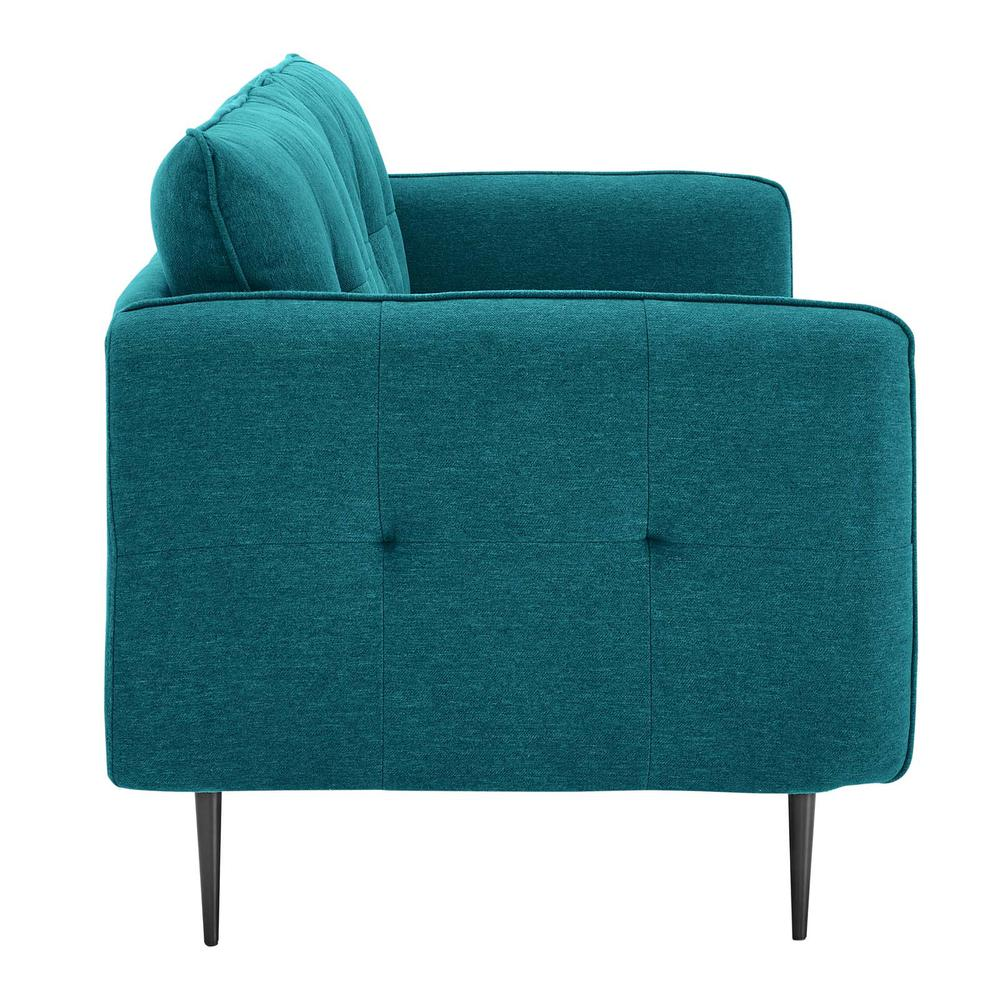 Cameron Tufted Fabric Sofa - Teal