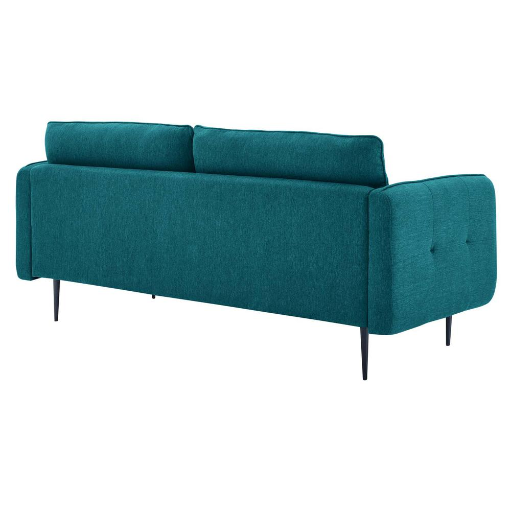 Cameron Tufted Fabric Sofa - Teal