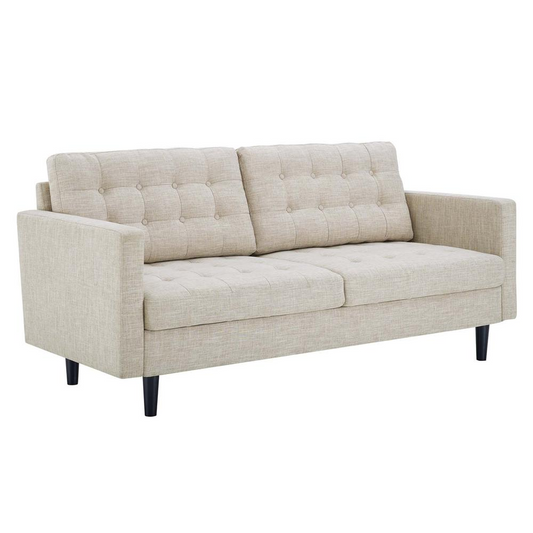 Exalt Tufted Fabric Sofa - Beige EEI-4445-BEI