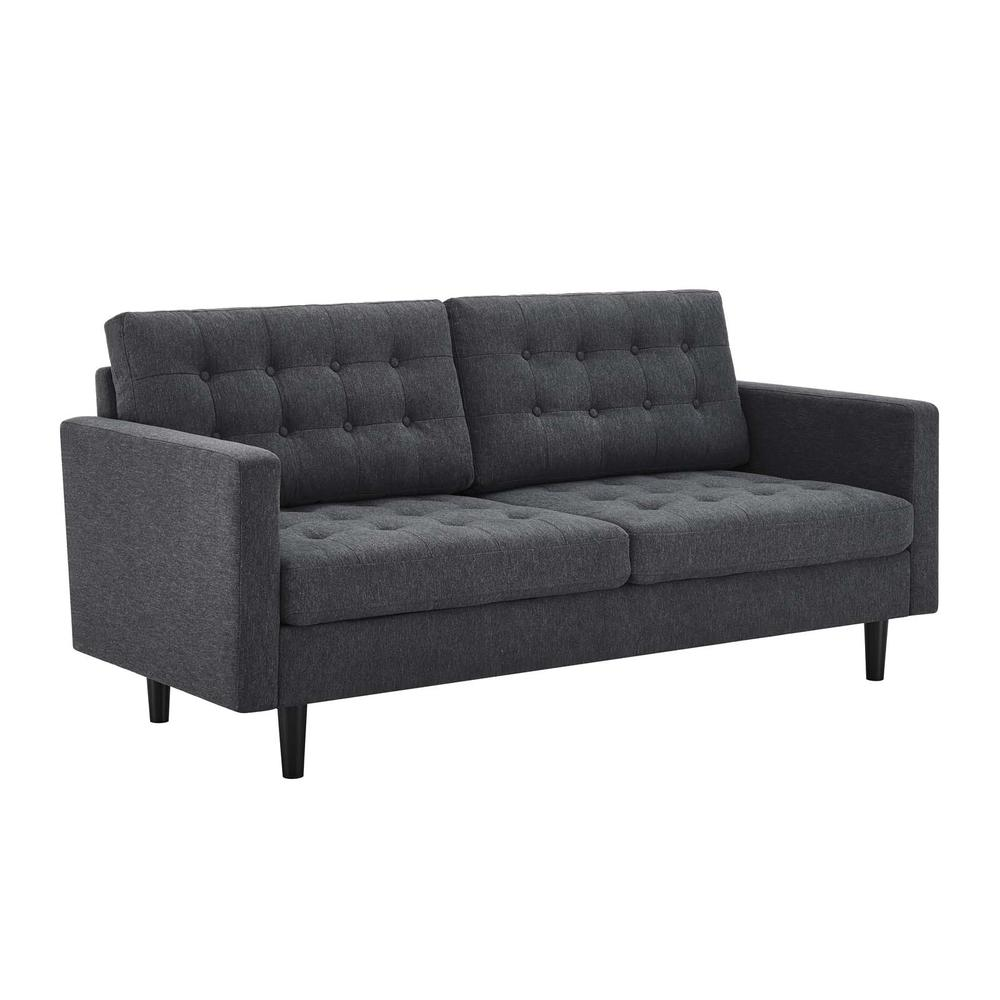 Exalt Tufted Fabric Sofa - Charcoal EEI-4445-CHA