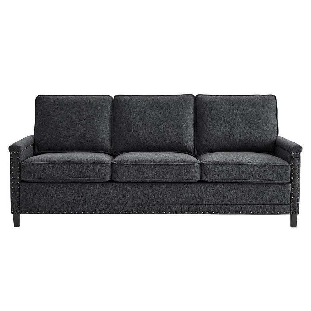 Ashton Upholstered Fabric Sofa - Charcoal