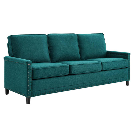 Ashton Upholstered Fabric Sofa - Teal