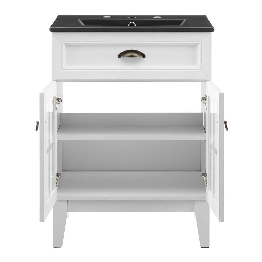 Isle 24" Bathroom Vanity Cabinet - White Black EEI-5476-WHI-BLK