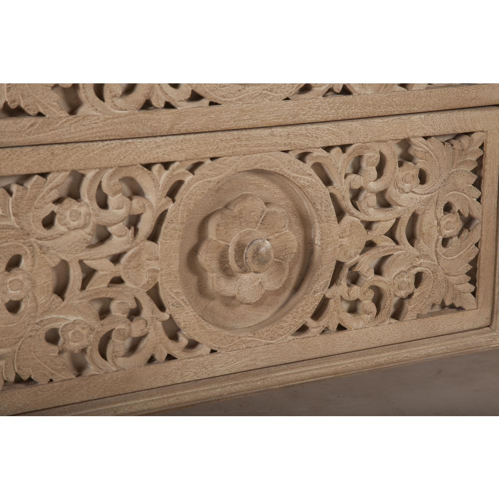 Haveli 48-Inch Mango Wood Dresser in Natural Whitewash Finish