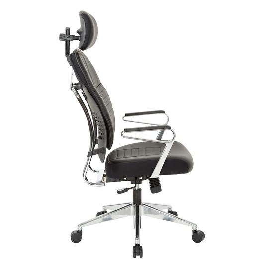 Bonded Leather Managers Chair w/ Headrest