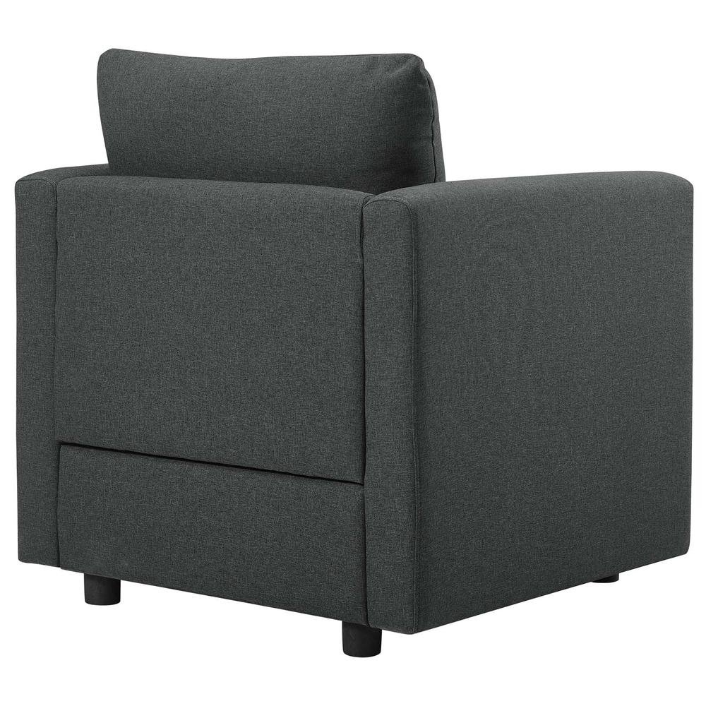 Activate Upholstered Fabric Armchair Set of 2 - Gray EEI-4078-GRY - The Room Store