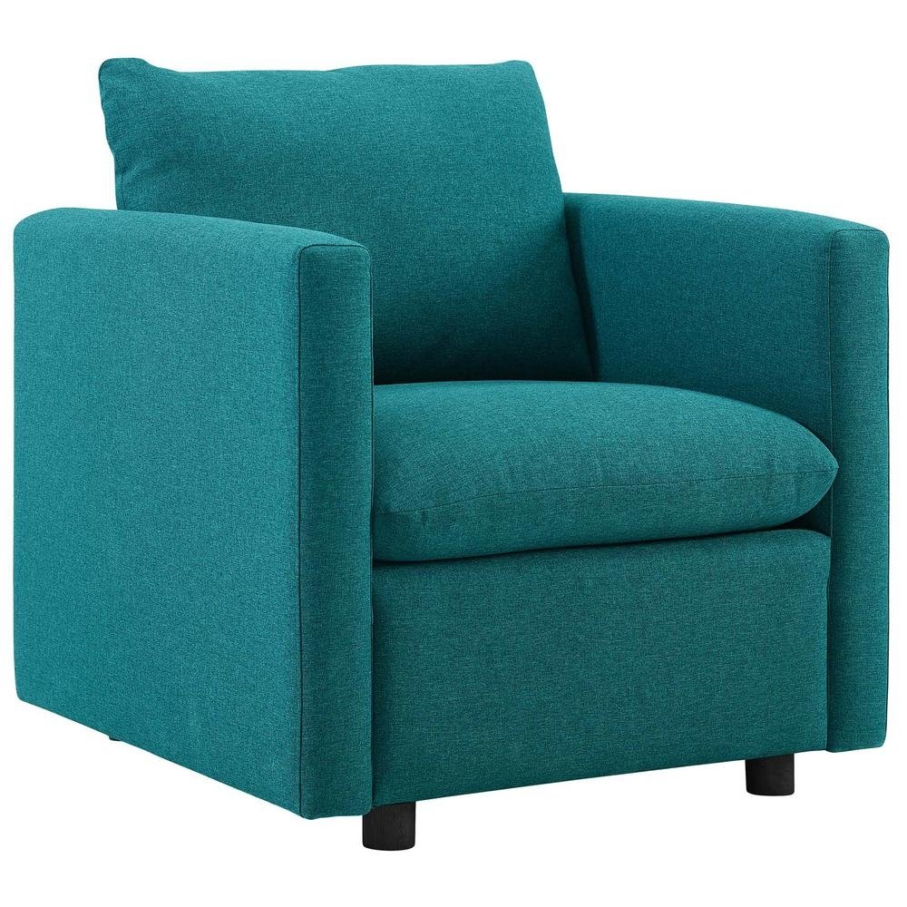 Activate Upholstered Fabric Armchair - Teal EEI-3045-TEA - The Room Store