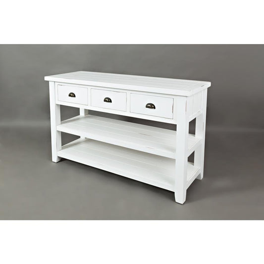 Artisan's Craft Sofa Table - Weathered White - The Room Store