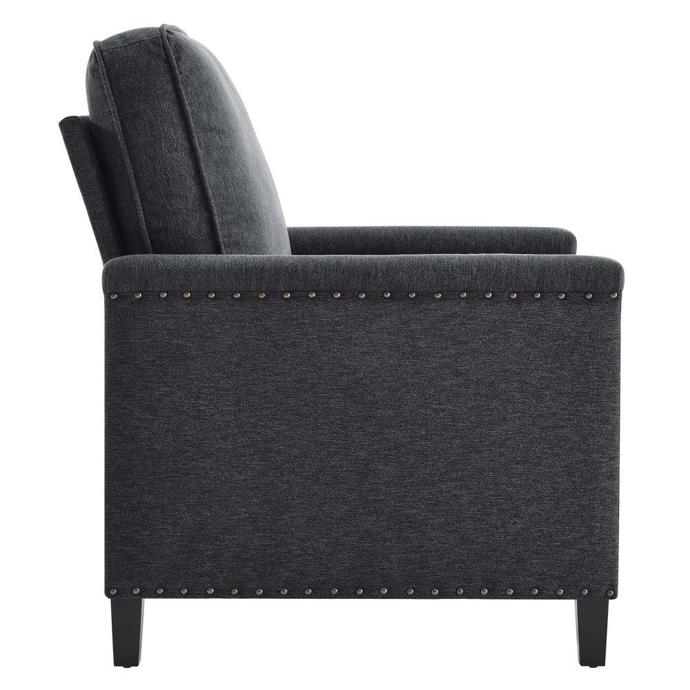 Ashton Upholstered Fabric Armchair - Charcoal EEI-4988-CHA - The Room Store
