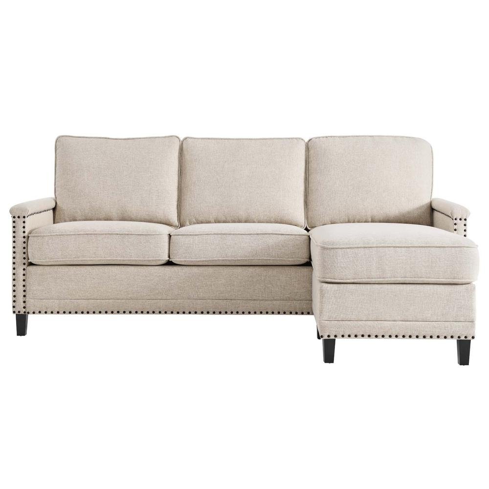 Ashton Upholstered Fabric Sectional Sofa - Beige EEI-4994-BEI - The Room Store