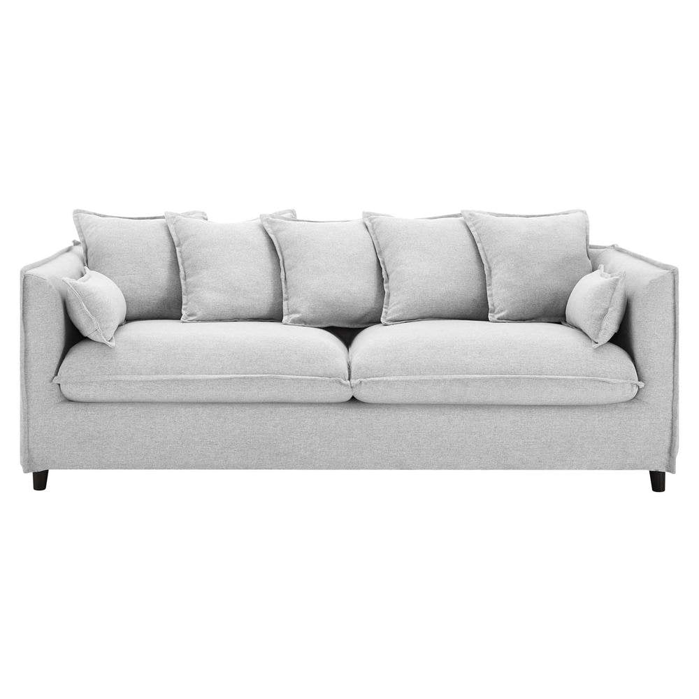 Avalon Slipcover Fabric Sofa - Light Gray EEI-4449-LGR - The Room Store