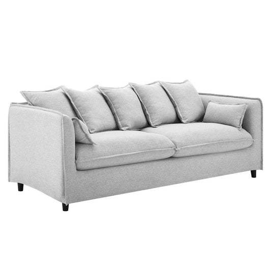Avalon Slipcover Fabric Sofa - Light Gray EEI-4449-LGR - The Room Store