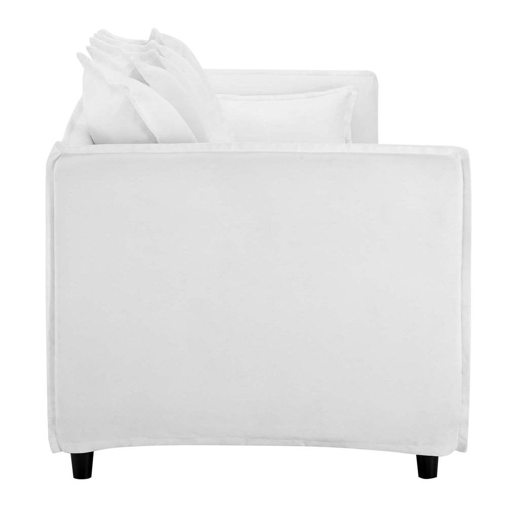 Avalon Slipcover Fabric Sofa - White EEI-4449-WHI - The Room Store
