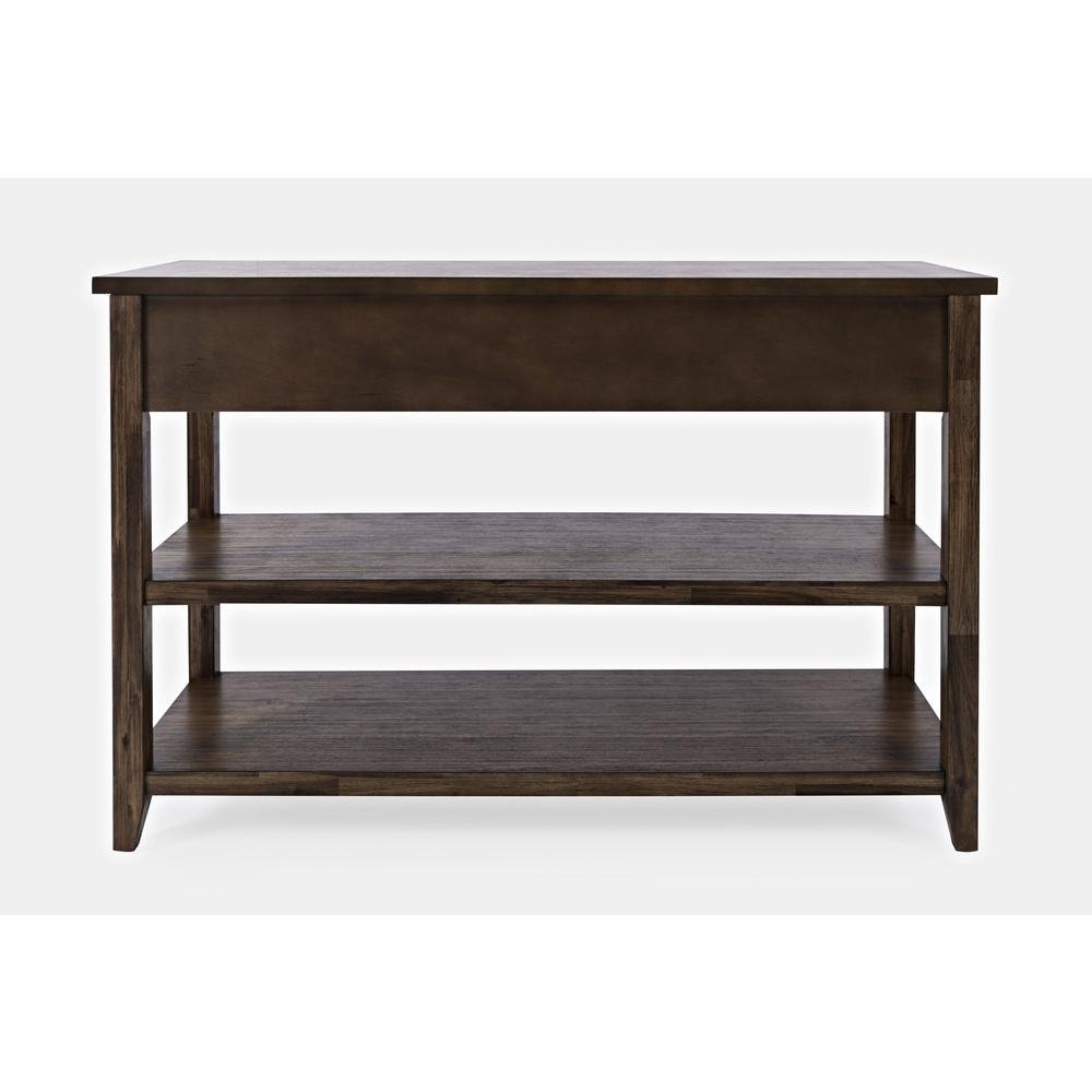 Bakersfield Sofa Console Table with Three Drawers, Wire Brush Brown - The Room Store