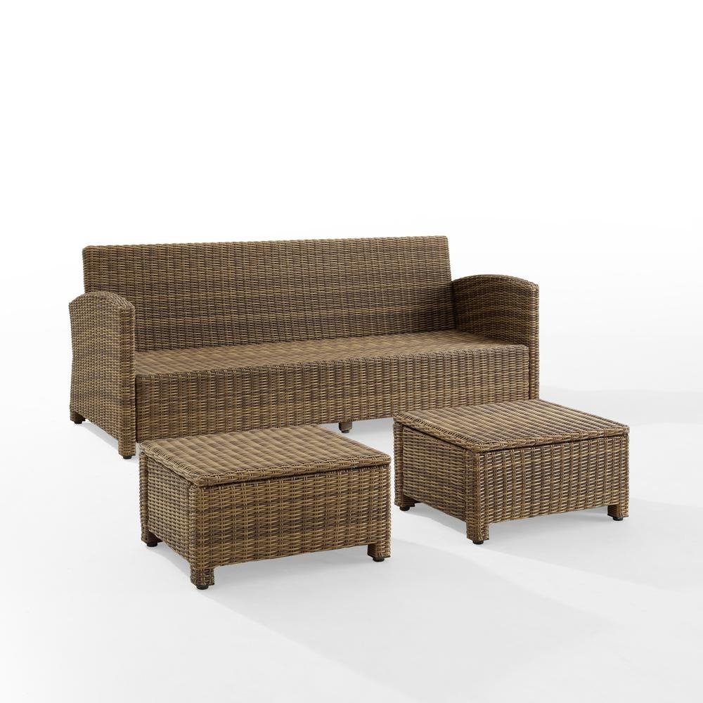 Bradenton 3Pc Outdoor Wicker Sofa Set, KO70186WB-NV - The Room Store