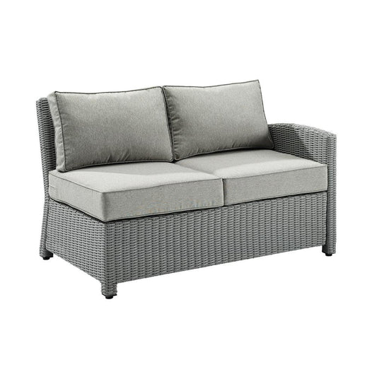 Bradenton Outdoor Wicker Sectional Right Side Loveseat Gray/Gray - The Room Store