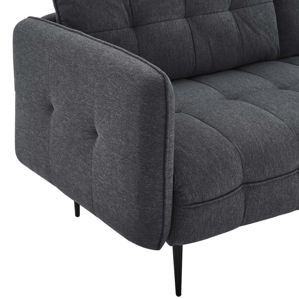Cameron Tufted Fabric Sofa - Charcoal EEI-4451-CHA - The Room Store