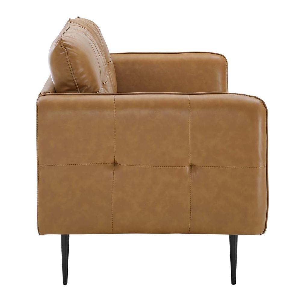 Cameron Tufted Vegan Leather Sofa - Tan EEI-4452-TAN - The Room Store