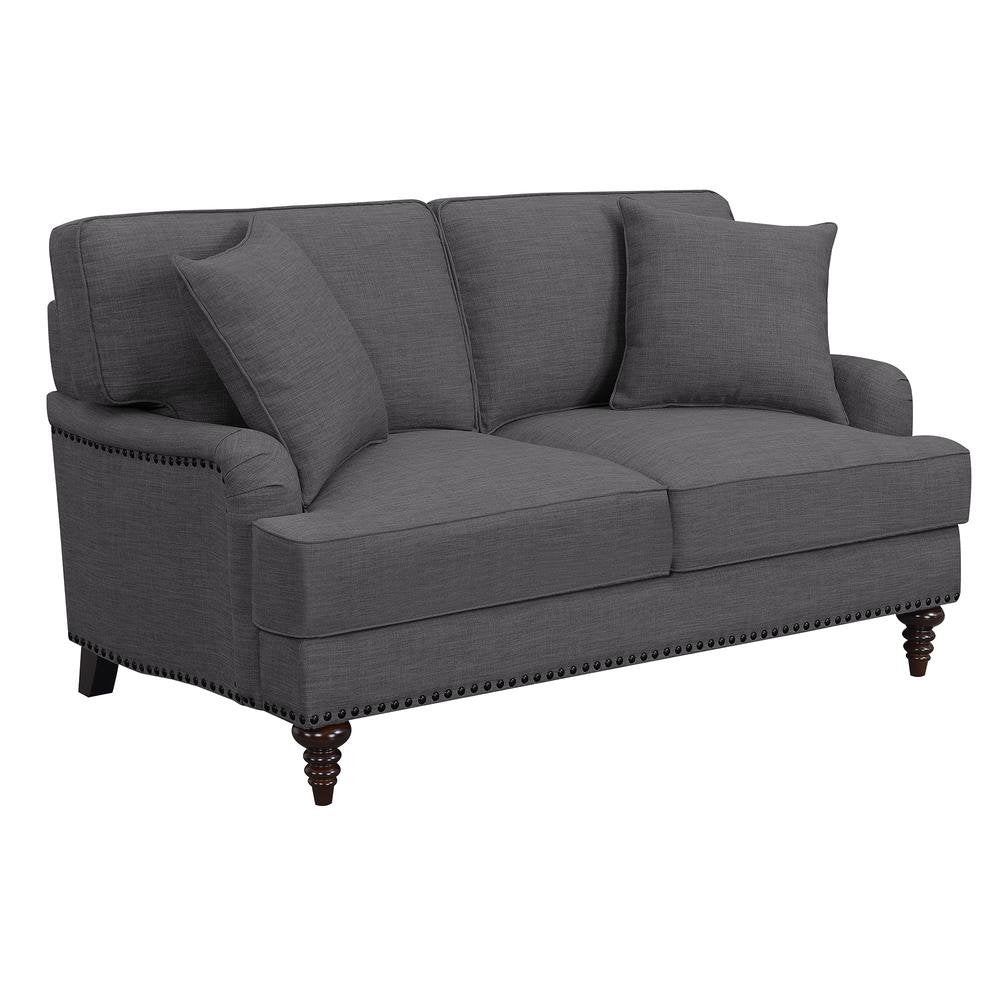 Cassandra Loveseat in Charcoal - The Room Store