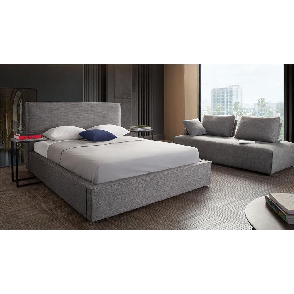 Cloud 43" Low Profile Eastern King Bed in Grey Fabric by Diamond Sofa - The Room Store