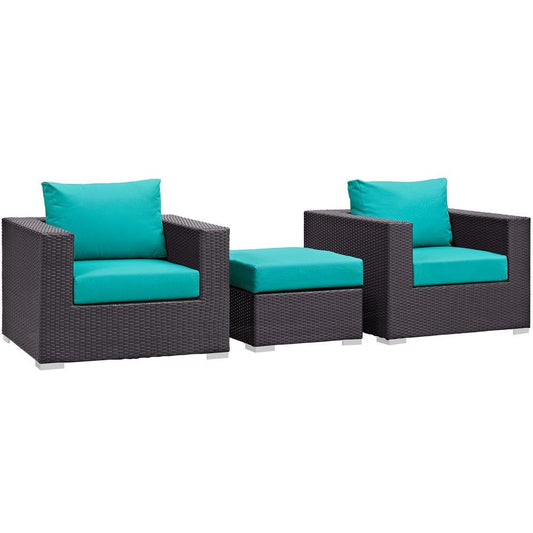 Convene 3 Piece Outdoor Patio Sofa Set - The Room Store