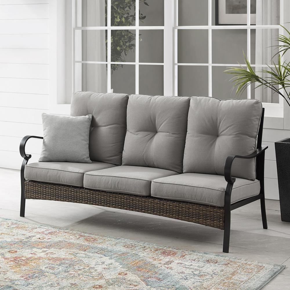 Dahlia Outdoor Metal And Wicker Sofa - The Room Store