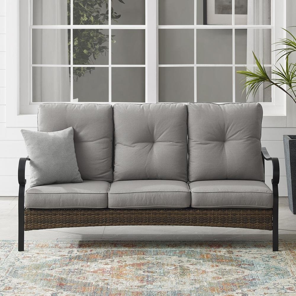 Dahlia Outdoor Metal And Wicker Sofa - The Room Store