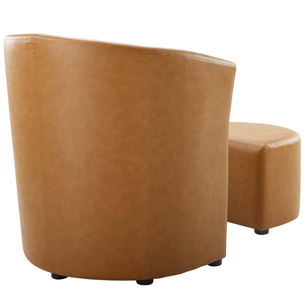 Divulge Armchair and Ottoman - Tan EEI-1407-TAN - The Room Store