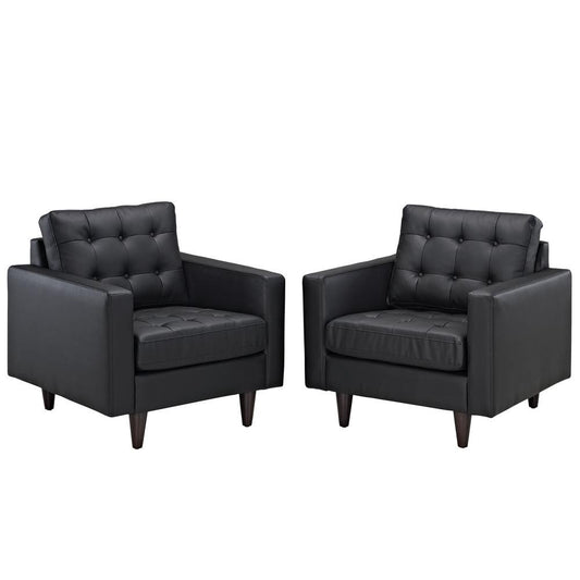 Empress Armchair Leather Set of 2 - The Room Store