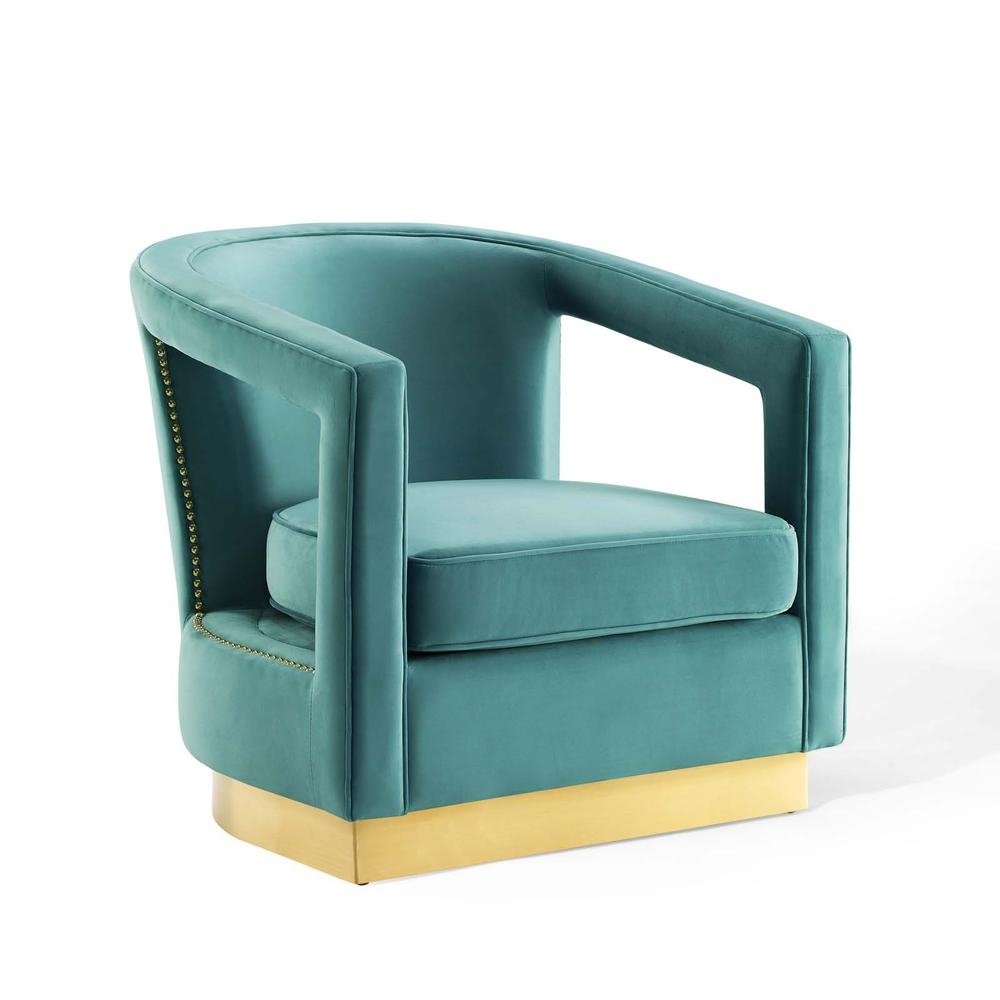 Frolick Performance Velvet Armchair - Mint EEI-3888-MIN - The Room Store