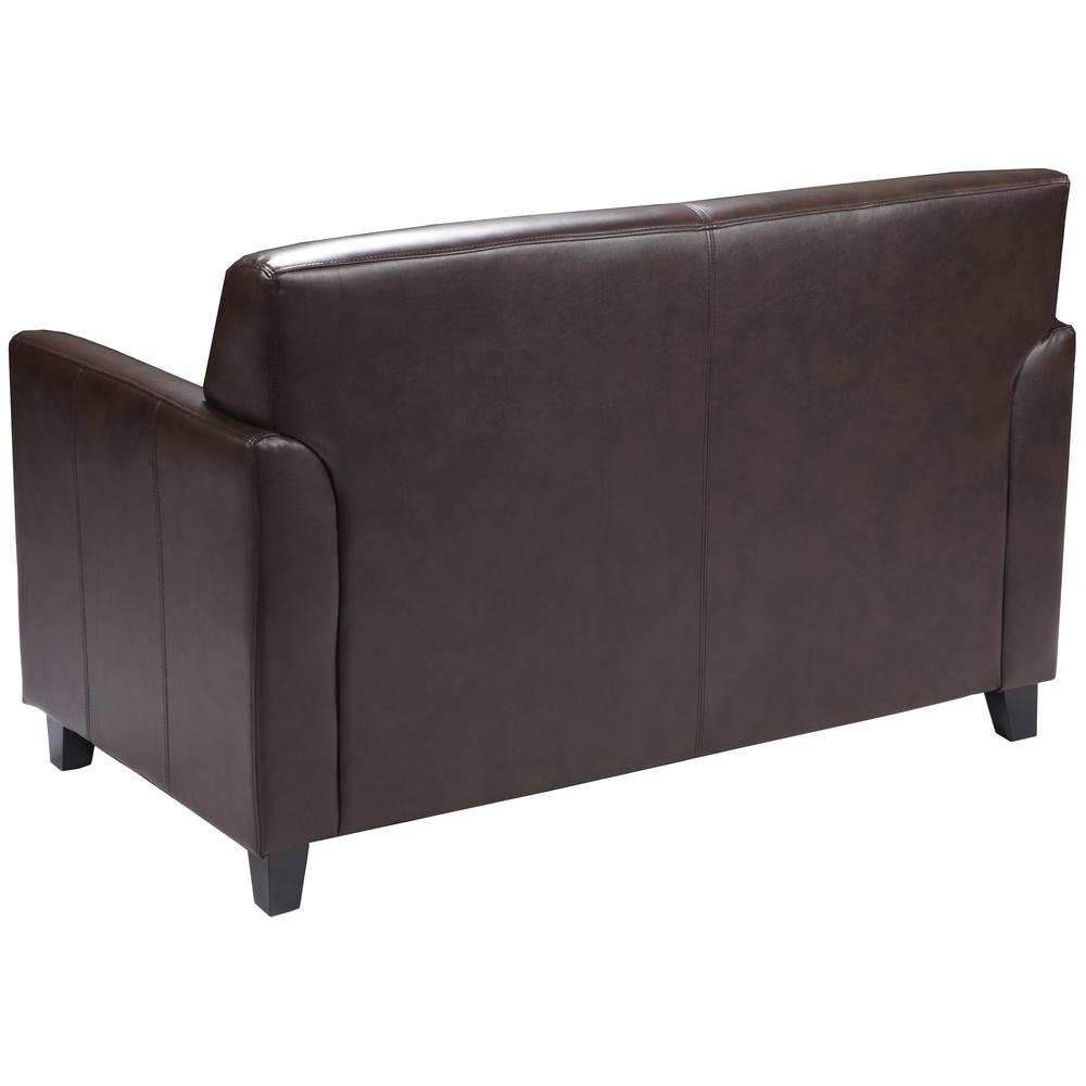 HERCULES Diplomat Series Brown LeatherSoft Loveseat - The Room Store