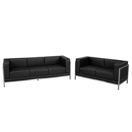 HERCULES Imagination Series Black LeatherSoft Sofa & Loveseat Set - The Room Store