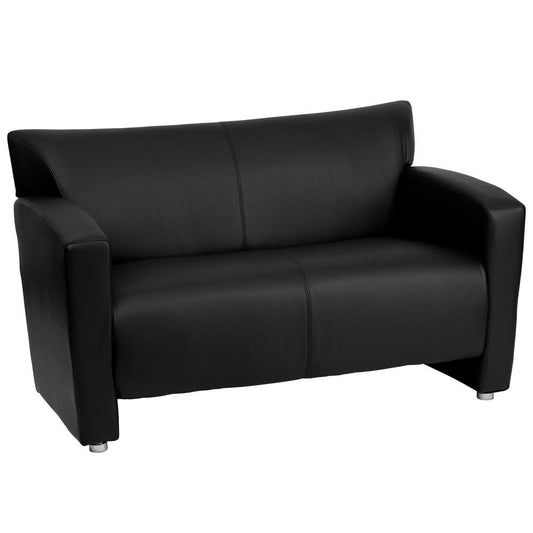 HERCULES Majesty Series Black LeatherSoft Loveseat - The Room Store