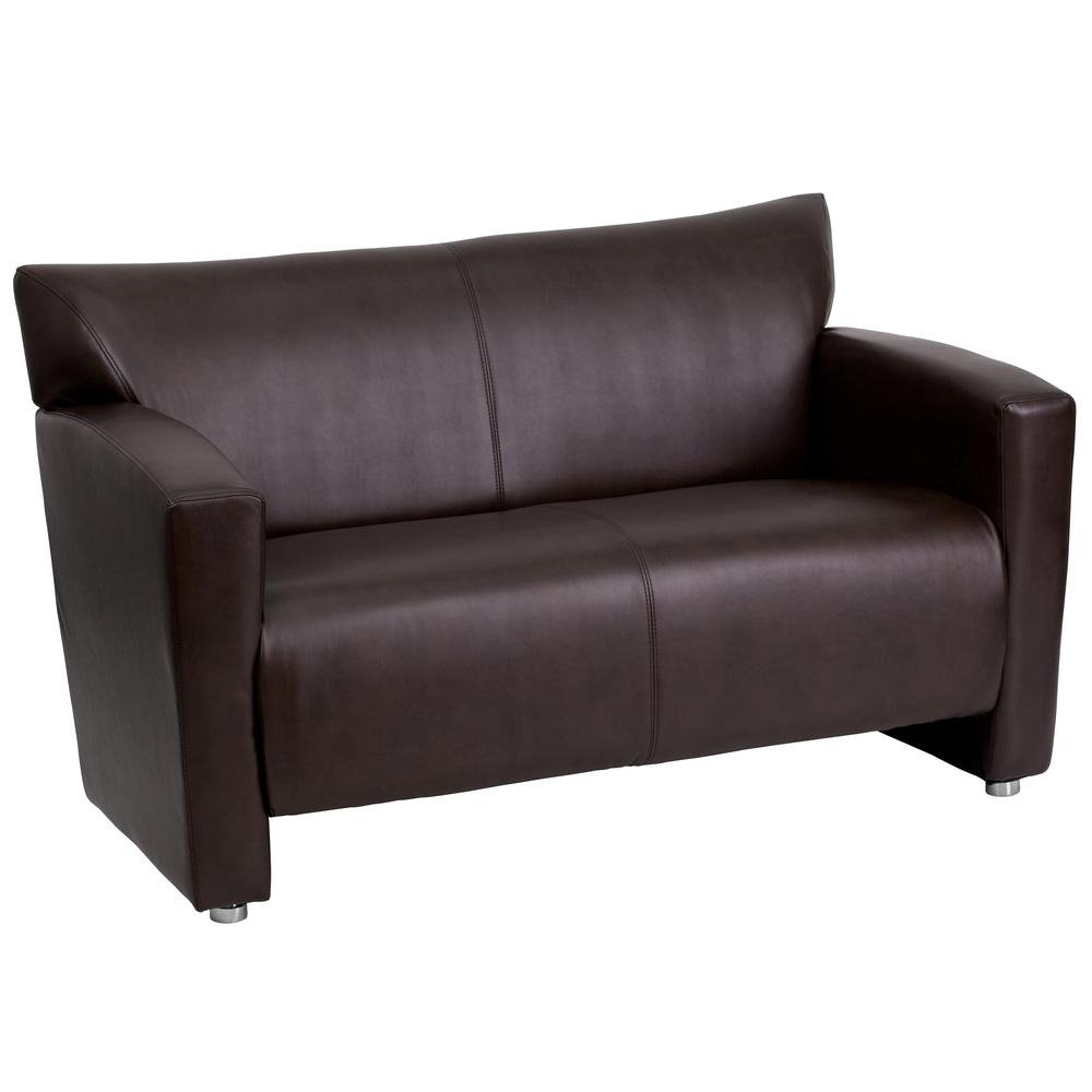 HERCULES Majesty Series Brown LeatherSoft Loveseat - The Room Store