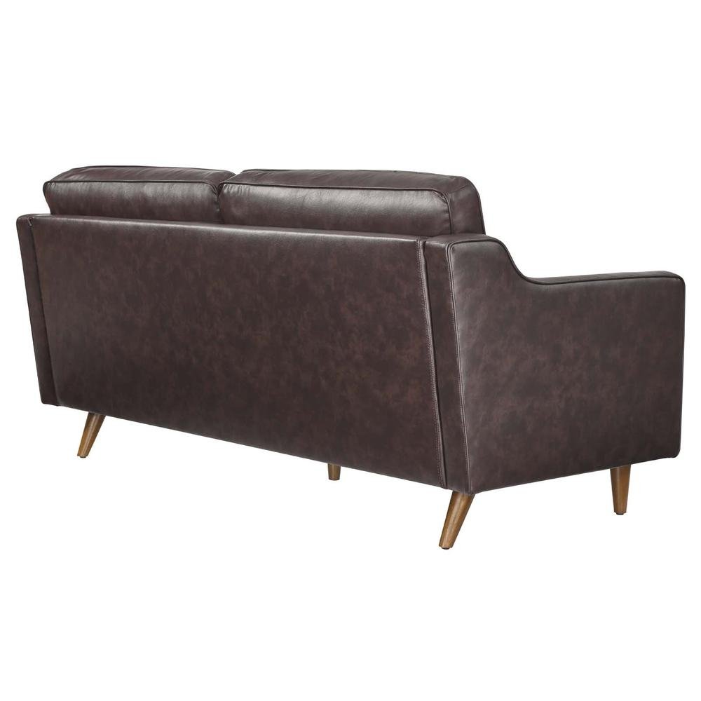 Impart Genuine Leather Sofa - Brown EEI-5553-BRN - The Room Store