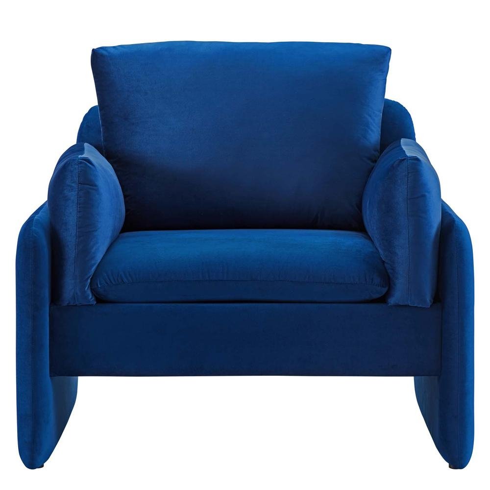 Indicate Performance Velvet Armchair - Navy EEI-5152-NAV - The Room Store