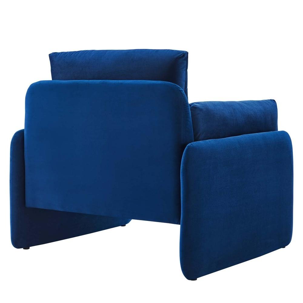 Indicate Performance Velvet Armchair - Navy EEI-5152-NAV - The Room Store